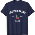 thumbnail image 1 of Coeur D'Alene Idaho Vintage Id State Retro Sports Design T-Shirt Unisex S-5XL Hot Trending Shirt, Vintage Birthday Gift, 1 of 3
