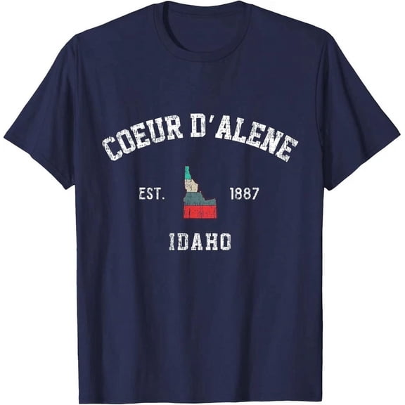 Coeur D'Alene Idaho Vintage Id State Retro Sports Design T-Shirt, Unisex T-Shirt