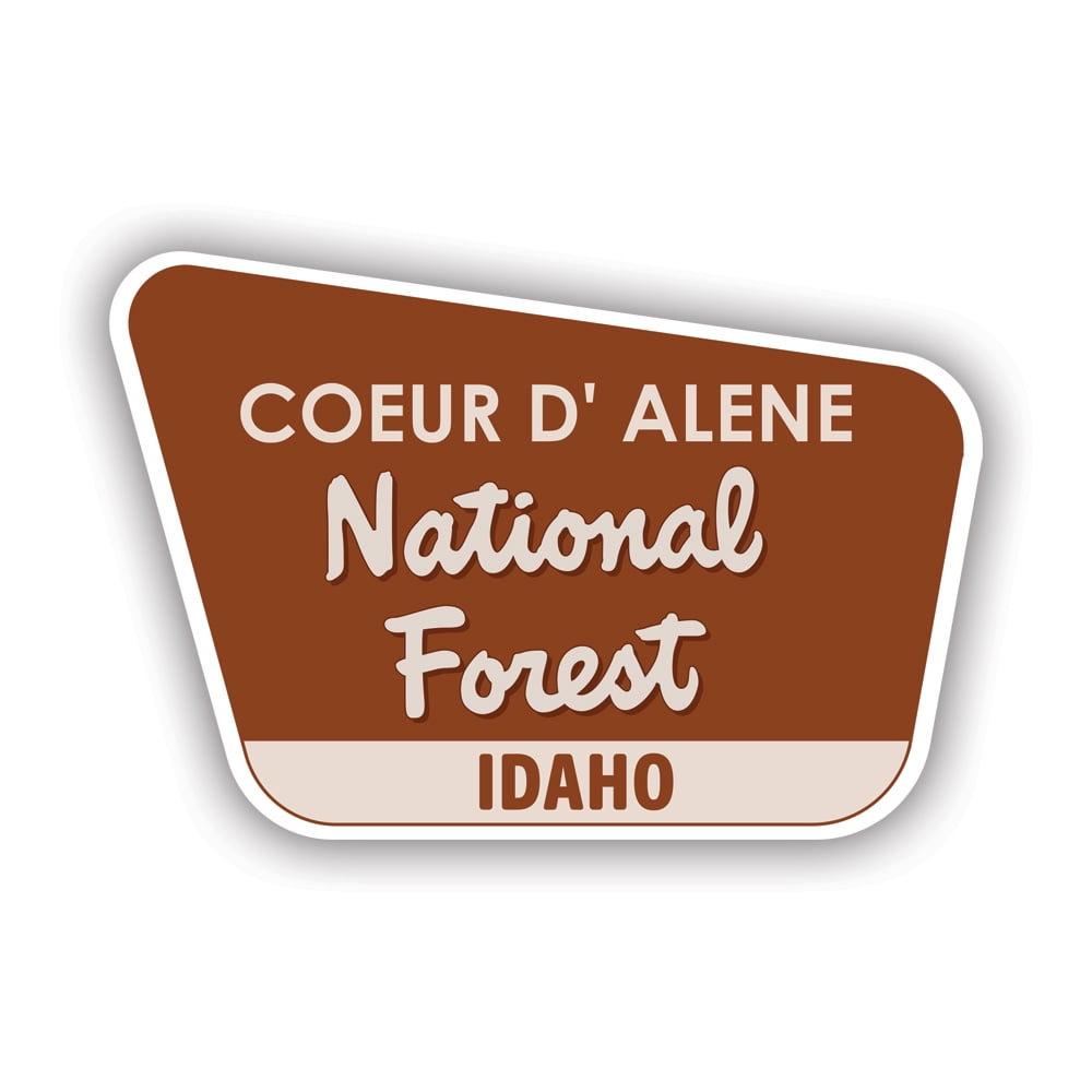 Coeur D' Alene National Forest Idaho id Sticker Decal - Self Adhesive
