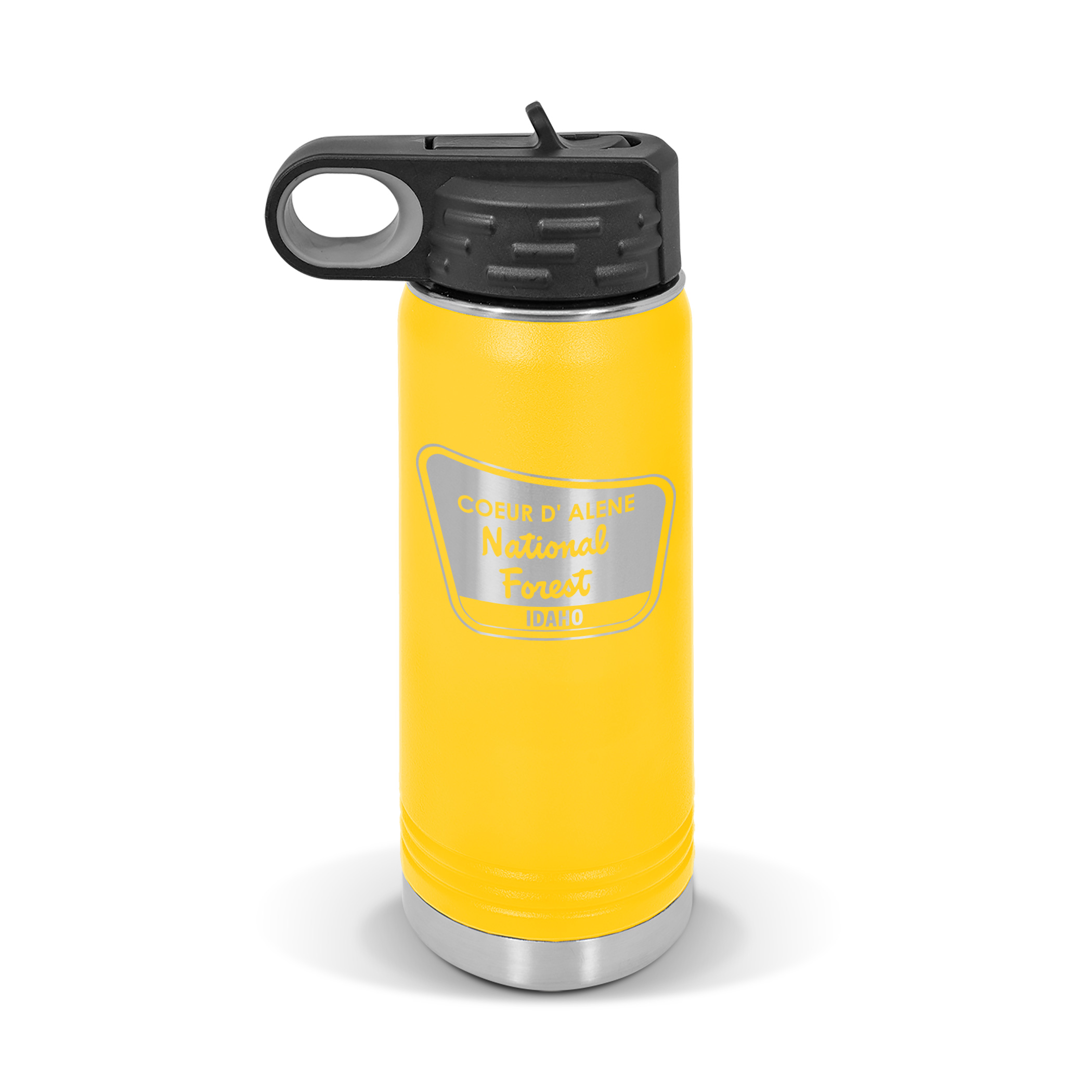 Coeur D' Alene National Forest Water Bottle 20 oz Laser Engraved w