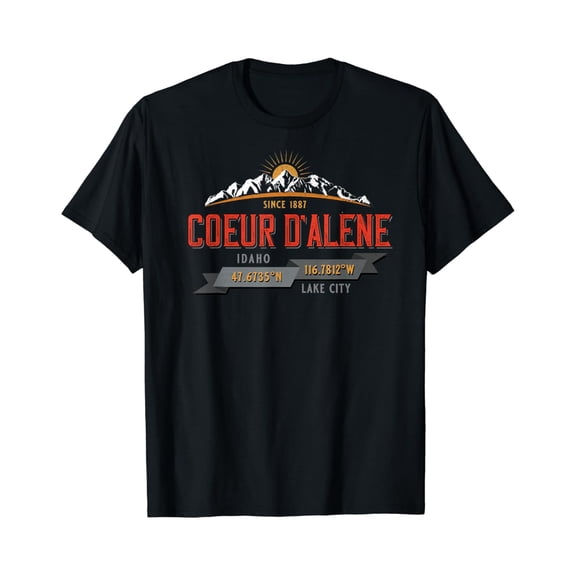 Coeur d'Alene Idaho Retro Souvenir T-Shirt