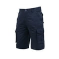 thumbnail image 1 of Coevals Club Men's Cargo Outdoor Work Relaxed Fit Multi-Pocket Cotton Solid Shorts (40, Dark Blue, #4), 1 of 7