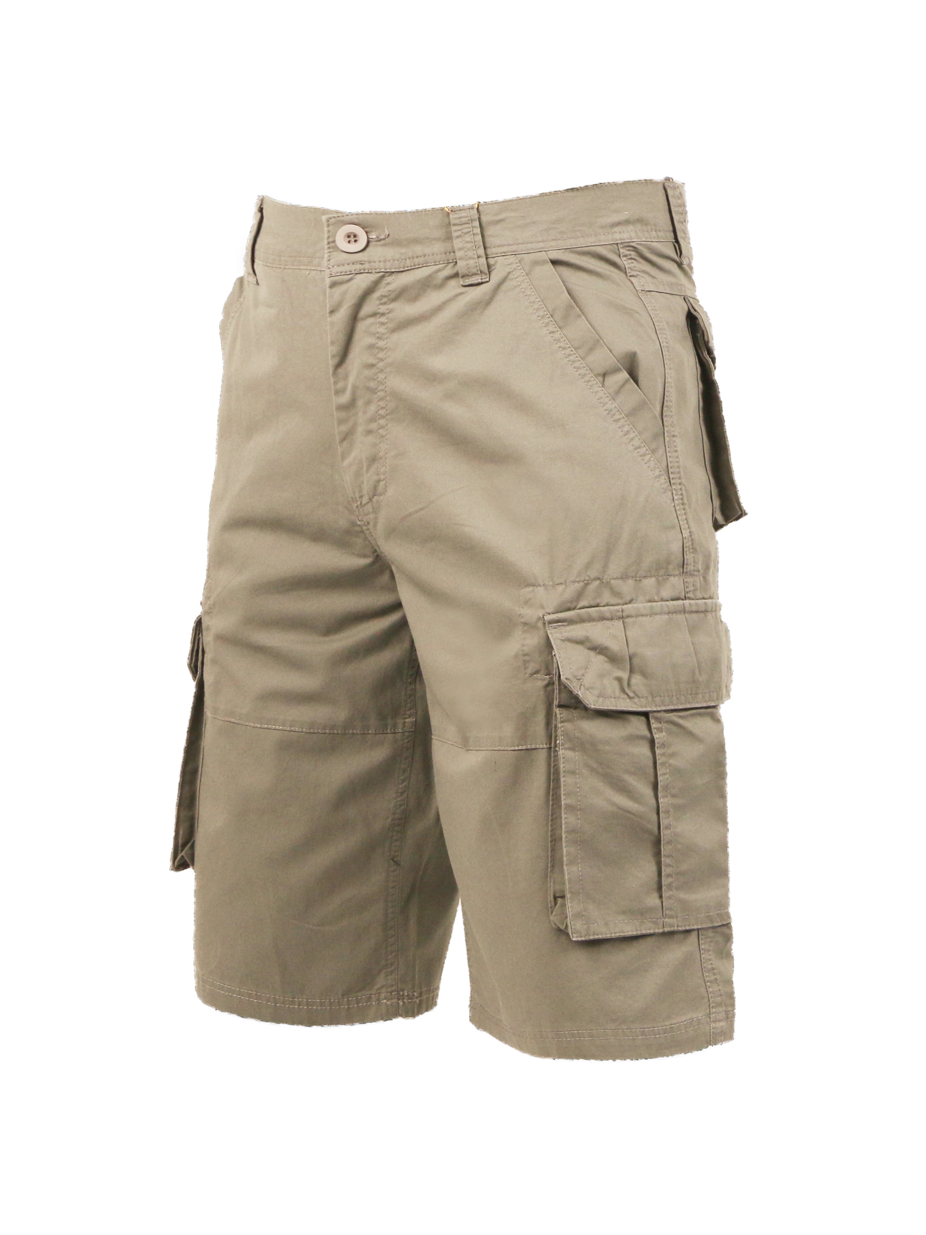 【BAON】[unisex] Platney Cotton Cargo Bermuda Pants Men's Belted Cotton Cargo Shorts (3-Pack) - Walmart.com
