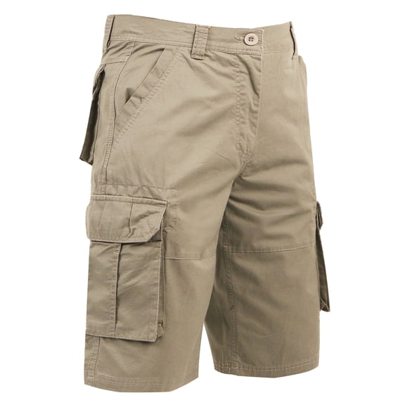 Coevals Club Men's Cargo Shorts Multi-Pocket Classic Outdoor Casual Regular Fit Shorts 02 Khaki 38
