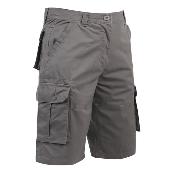 Coevals Club Men's Cargo Shorts Multi-Pocket Classic Outdoor Casual Regular Fit Shorts 03 Dark Grey 34