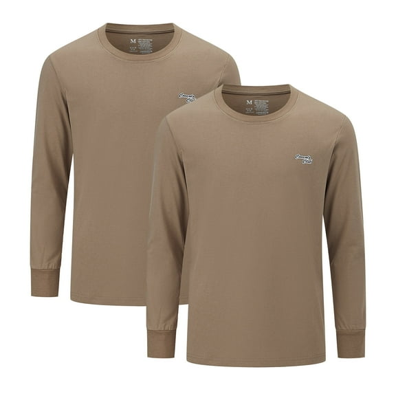 Coevals Club Men's T-Shirt Long Sleeve Crew Neck Casual Classic Tee 2 Pack Small 12#