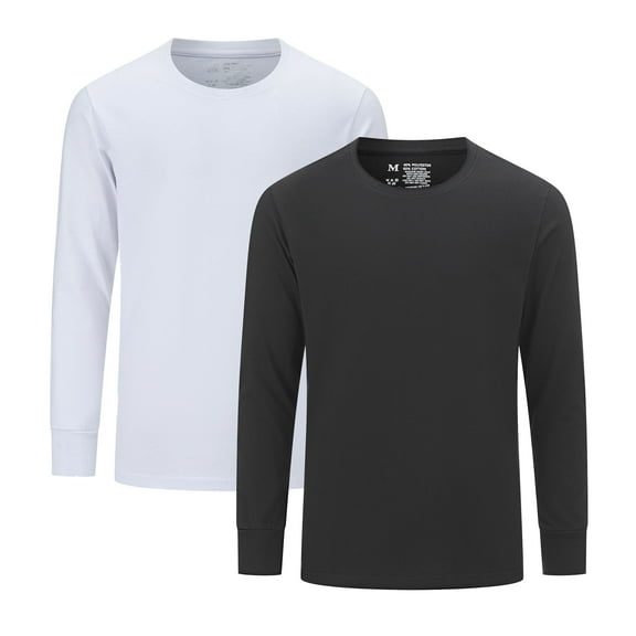 Coevals Club Men's T-Shirt Long Sleeve Crew Neck Casual Classic Tee 2 Pack Small 6#