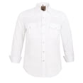 thumbnail image 1 of Coevals Club Men's Western Cowboy Long Sleeve Pearl Snap Casual Soild Work Shirts White 5 3X-Large, 1 of 4