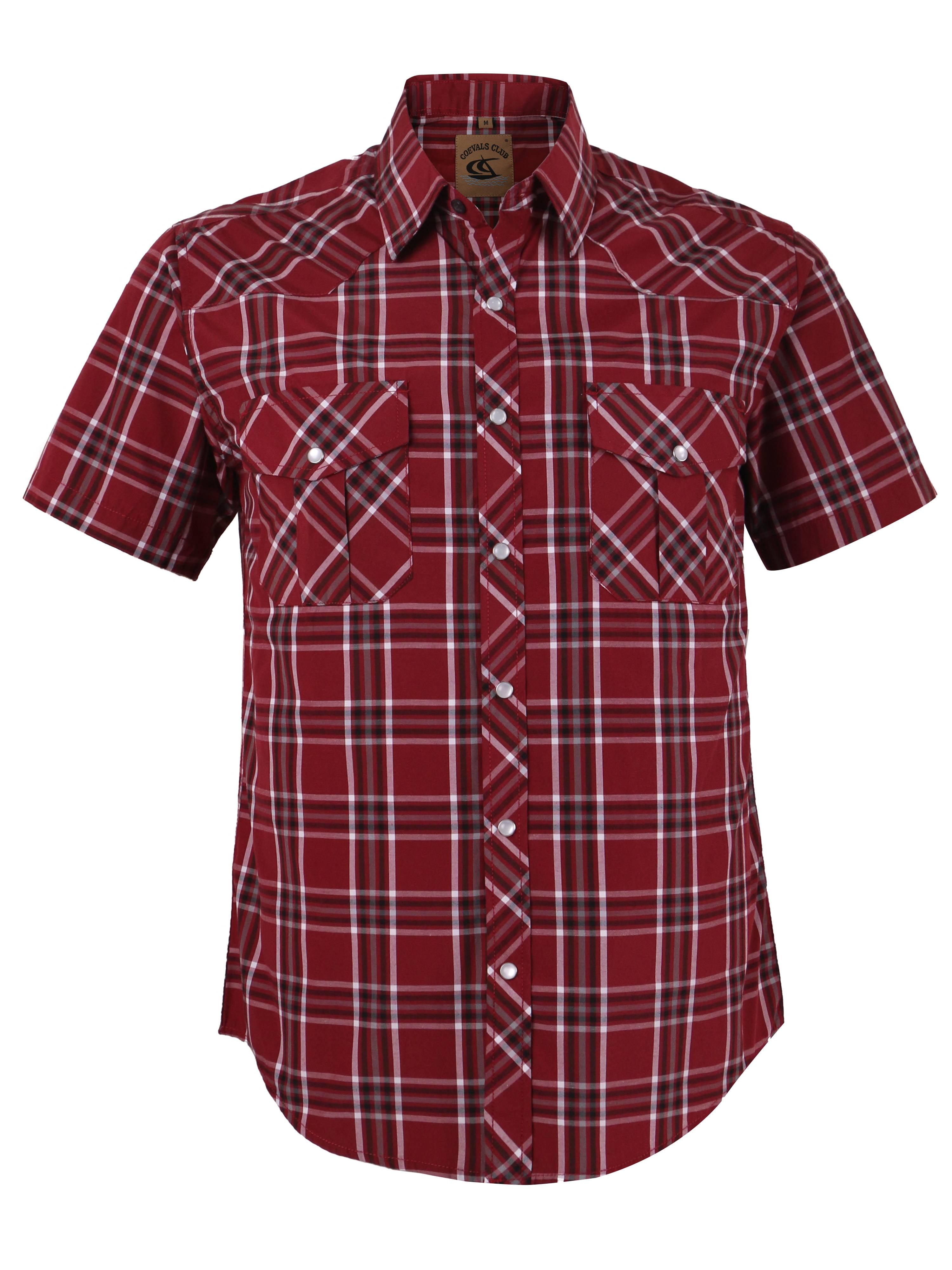 Mens short sleeve clearance snap button shirts