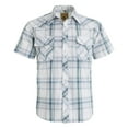 thumbnail image 1 of Coevals Club Men's Western Shirt Cowboy Plaid Country Pearl Snap Button Short Sleeve Two Pockets Work Shirts 28 White Plaid Medium, 1 of 7