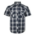 thumbnail image 1 of Coevals Club Men's Western Shirt Cowboy Plaid Country Pearl Snap Button Short Sleeve Two Pockets Work Shirts 41 Moonlit Ocean Plaid Medium, 1 of 7