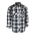 thumbnail image 1 of Coevals Club Mens Pearl Snap Plaid Western Cowboy Button Up Long Sleeve Shirts White Black Blue 16 XX-Large, 1 of 7