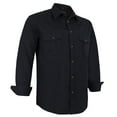 thumbnail image 1 of Coevals Club Mens Pearl Snap Solid Western Cowboy Button Up Dress Long Sleeve Work Shirts Black Medium, 1 of 6