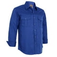 thumbnail image 1 of Coevals Club Mens Pearl Snap Solid Western Cowboy Button-Up Dress Long Sleeve Work Shirts,Blue,Medium, 1 of 7