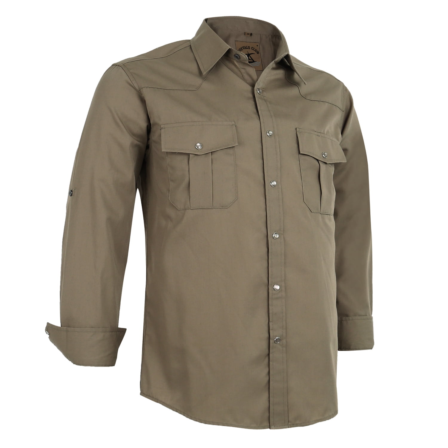 COEVALS CLUB Westernhemd Herren - Langarm Mit Perlen-Schnappverschluss Im Cowboy-Design