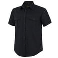 thumbnail image 1 of Coevals Club Mens Pearl Snap Solid Western Cowboy Button Up Dress Short Sleeve Work Shirts Black Large, 1 of 5