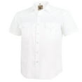 thumbnail image 1 of Coevals Club Mens Pearl Snap Solid Western Cowboy Button Up Dress Short Sleeve Work Shirts White Small, 1 of 5