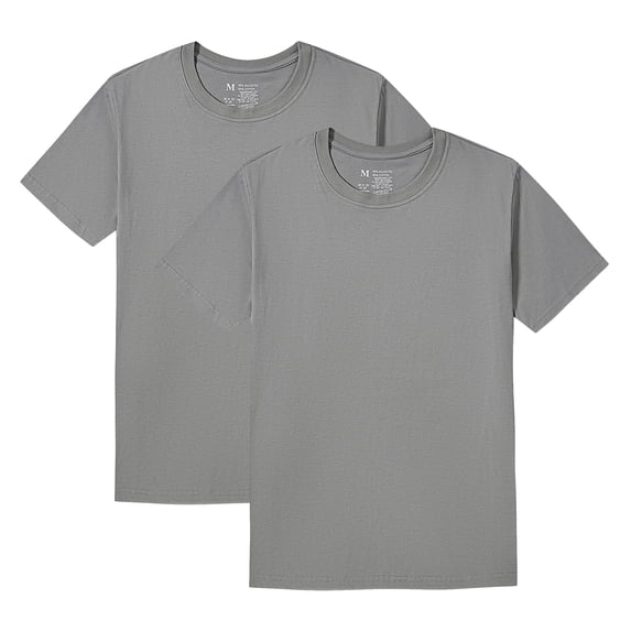 Coevals Club Mens Short sleeve Crew Neck Casual Workout T-Shirts 2 Pack XX-Large 7# Light Gray/Light Gray