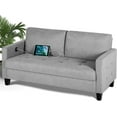 thumbnail image 1 of Coewske 57"W Living Room Loveseat Sofa with USB 2 Seater Tufted Deep Love Seat Couches, Light Grey, 1 of 6