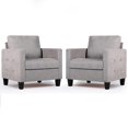 thumbnail image 1 of Coewske Living Room Accent Chairs Set of 2, Wood Button Tufted Armchair Adult Sofa Chair Office Gray, 1 of 5