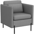 thumbnail image 1 of Coewske Upholstered Accent Arm Chair Modern Single Sofa w/ Pillow & Metal Legs Living Room Bedroom Office Dark Grey, 1 of 4