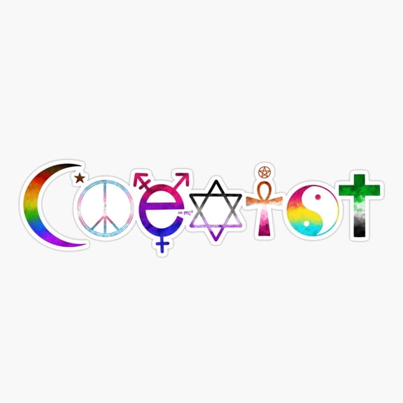 Coexist Cloud Peace Unity Sticker