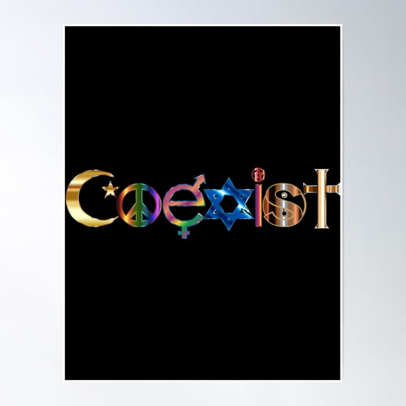Coexist Creative Design Poster Wall Art, Modern Wall Decor, 8x12 UNFRAMED