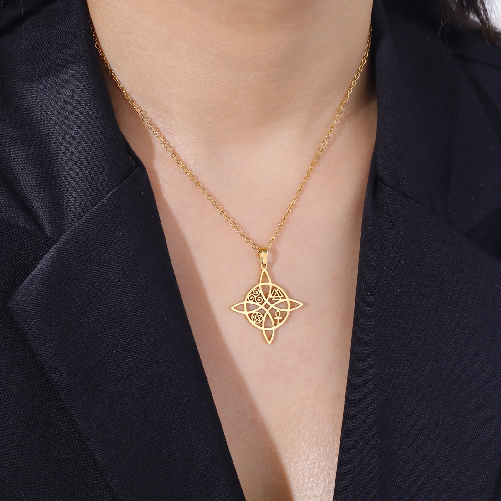 Coexist Harmony Lotus Golden Silver Color Pendant Om Religious Symbol ...