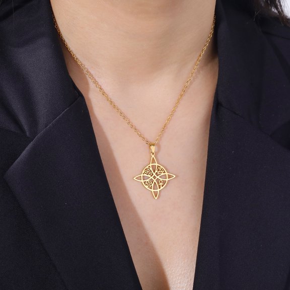 Coexist Harmony Lotus Golden Silver Color Pendant Om Religious Symbol Peace Necklace Dharma Wheel of Life 14K Yellow Gold Jewelry