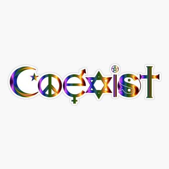 Coexist Multicolor Unity Sticker