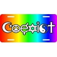 thumbnail image 1 of Coexist Rainbow Aluminium License Plate Vehicle Tag 6"x12", 1 of 3