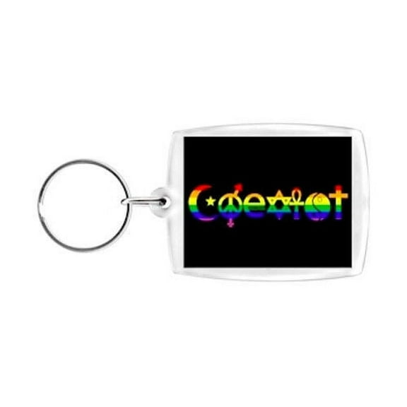 Coexist Rainbow Keychain - LGBT Gay & Lesbian Pride Accessories