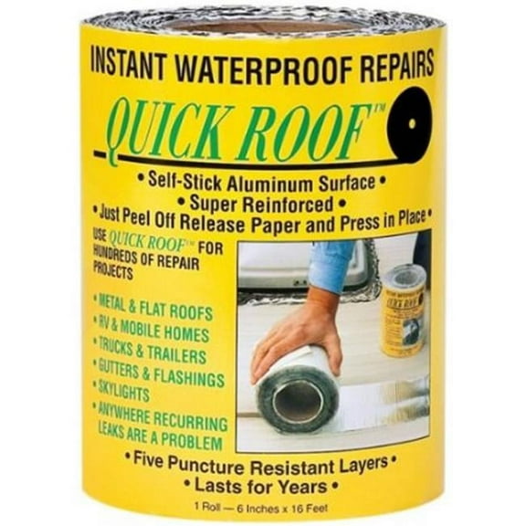 Cofair Prod QR625 Quick-Roof Waterproof Repair - 6 In. x 25 Ft.