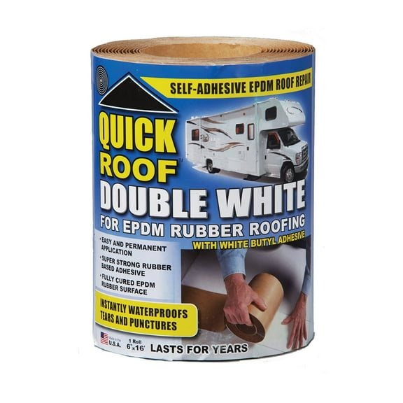 Cofair WRQR625 Quick Roof Double White for EPDM Rubber Roofing - 6" x 25'