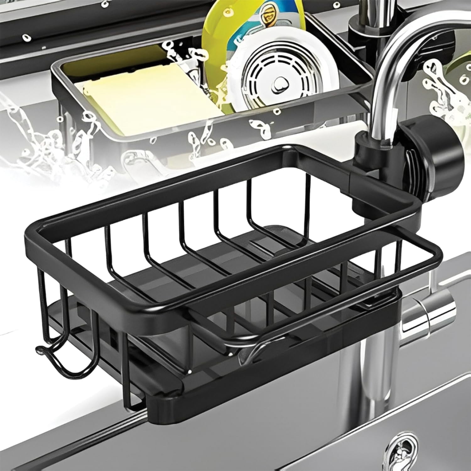 Cofeficent Kitchen Sink Faucet Organizer，2025 Upgrade, Adjustable ...