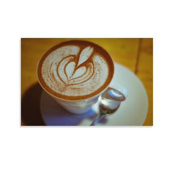 Coffe Break Cup Cappuccino Canvas Art Poster And Wall Art Picture Print Modern Family Bedroom Decor Posters,Unframe-style,20x30inch(50x75cm)