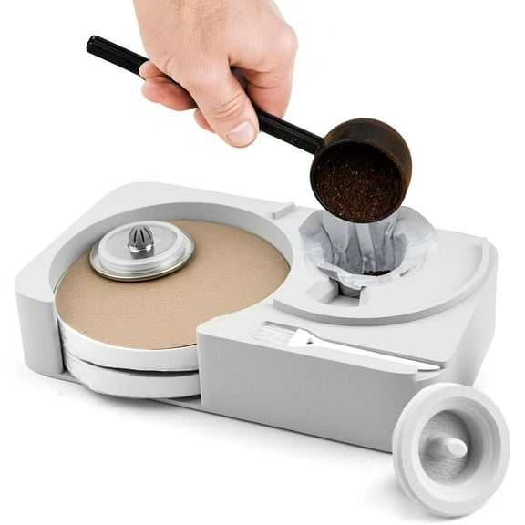 Bake Choice Coffee Pod Crafting Station with 300pcs Filter Paper Compatible with Keurig 2.0 and 1.0 Coffee Makers Machine