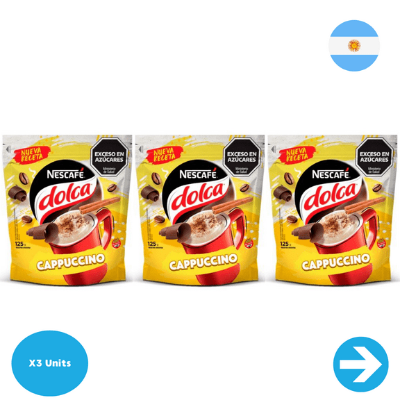 Coffe Nescaf Dolca Cappuccino 125gr X3 Units