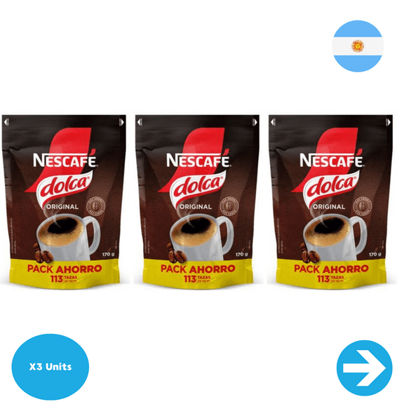 Coffe Nescaf Dolca Original 170gr X3 Units