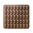 thumbnail image 1 of Coffee 40-Cavity Skull Silicone Candy Mold, Non-Stick Halloween Chocolate, Gummy and Jello Mold, 1 of 7