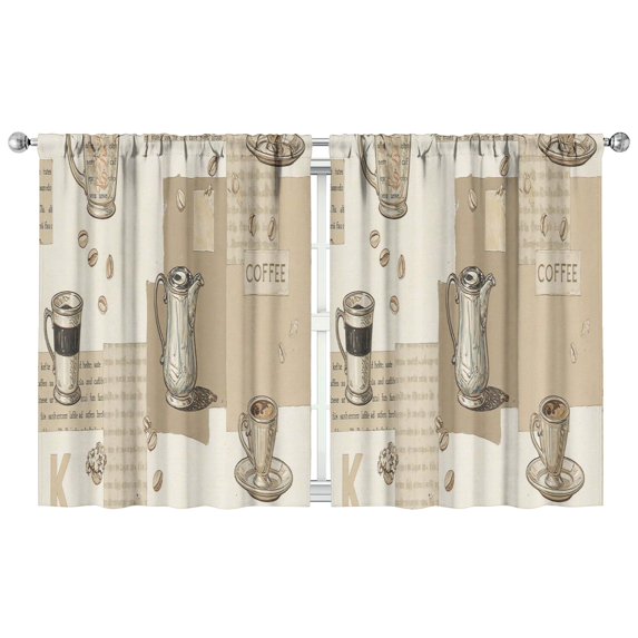 Coffee (6)_10 Curtains-blackout Curtains Bedroom Decor Living Room Darkening Grommet Window Drapes 2 Panels Set 42"x 54"