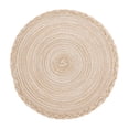 thumbnail image 1 of Coffee 7 Inch Cotton Lace Placemat - Heat Resistant Woven Table Mat, Washable Non-Slip Round Pot Mat for Hot Dishes, Kitchen Dining Table Protector, 1 of 6