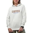thumbnail image 1 of Coffee, A Hug in a Cup Quote Merch Gift, White Hooded Sweatshirt or Hoodie, 3XL, 1 of 5