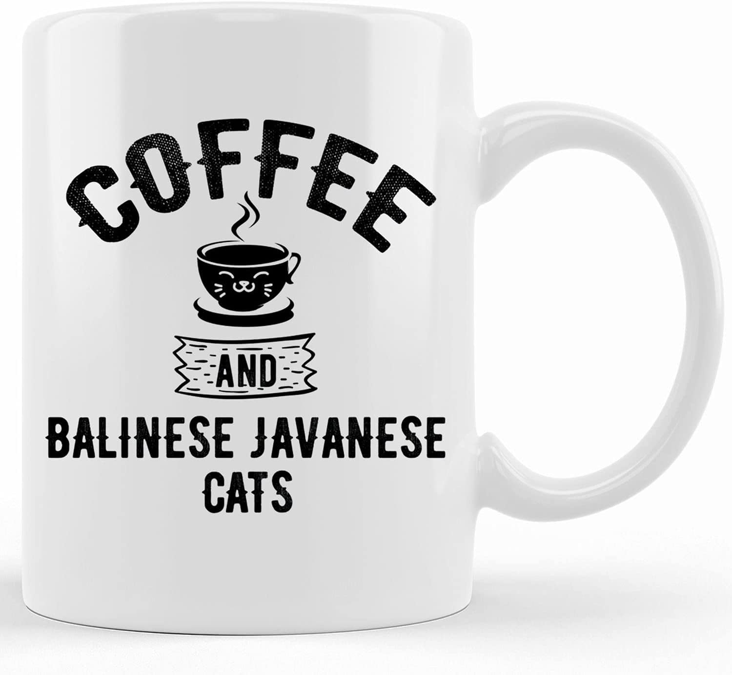 Coffee And Balinese Javanese Cats Mug Balinese Cat Lover Javanese Cat Mom Balinese Owner Gift Balinese Javanese Coffee Mug, Mother's Day Gifts For Mom From Son, Kids, Gift For Mom, Funny Mom Mug, Bir