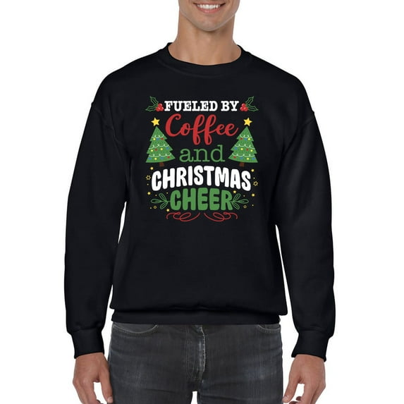 Coffee And Christmas Cheer Sweatshirt Men -Smartprints Designs, Male 4X-Large