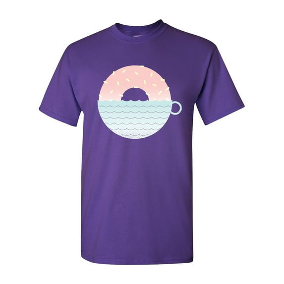 Coffee And Donut Sunrise BeanePod Artworks Art Funny DT Adult T-Shirt Tee