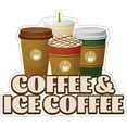thumbnail image 1 of Coffee And Ice Coffee 8" Decal Concession Stand Food Truck Sticker, 1 of 2