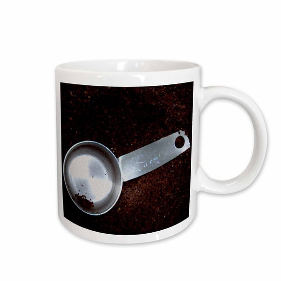 3drose, Coffee and Measuring Spoon Oil Painting, 15oz Mug