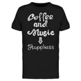 thumbnail image 1 of Coffee And Music Happiness Quote Tee Men's -Image by Shutterstock, 1 of 2