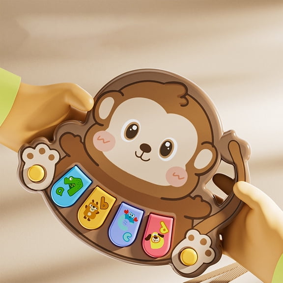 Coffee Animals Shape Childrens Early Education Electronic Organ Baby Button Organ Music Box Infant Toy